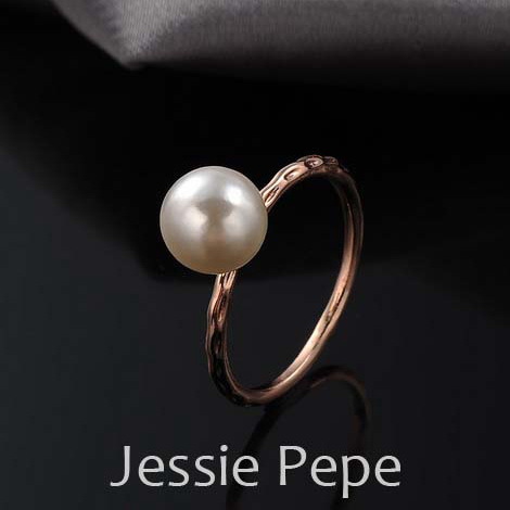 Jessie Pepe Italina Simple Style Simulated Pearl Rings Anel joias de perolaTop Quality Welcome Wholesale DC1989