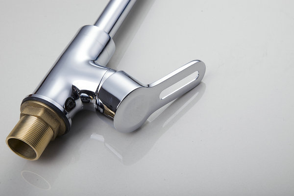 8056 1 Construction Real Estate Chrome Finished LED Kitchen Single Handle Sink Faucet Vessel Mixer Faucet