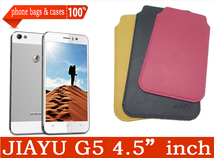 In Stock Brand Jiayu G5 G5s cellphone MTK6589T MTK6592 Octa Core microfiber Leather Case cover for