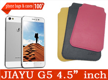 In Stock!Brand Jiayu G5 G5s cellphone MTK6589T/MTK6592 Octa Core.microfiber Leather Case cover for jiayu g5 g5s phone bags&cases