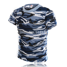 T Shirt Men 2014 New Style Fashion Camouflage Sport Short Sleeve T-shirt, Personality Army Green O-Neck T-shirt Men’s Clothing