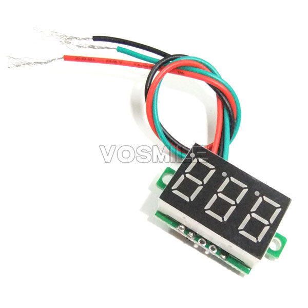 Купить 100шт dc цифровой вольтметр постоянного тока 09.99v зеленый led