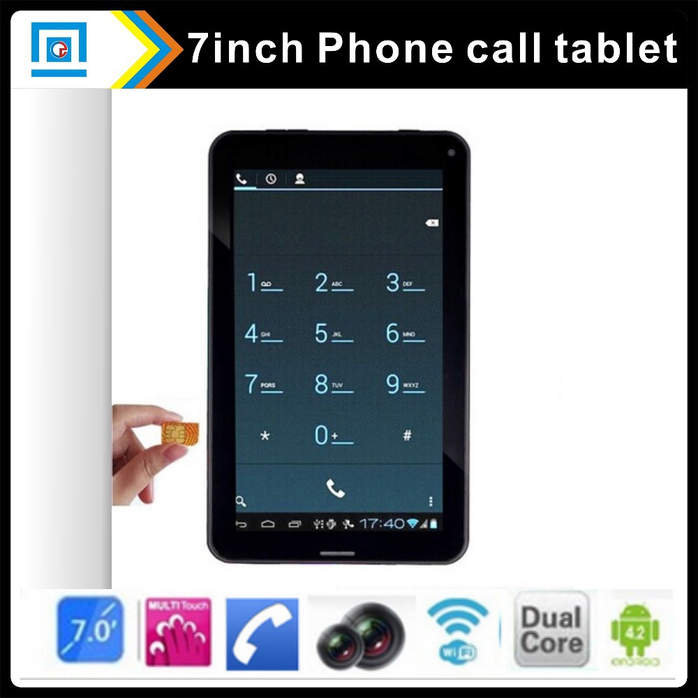 7 inch 2G phone call tablet Android 4 2 all winner A23 512M 8GB dual camera