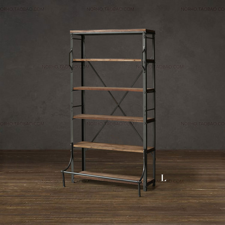  wood-wrought-iron-shelf-bookcase-display-racks-do-the-old-bookcase