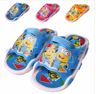 Cheap   Promotion  Shopping slippers for minion Online Promotional girls Slippers Kids Slippers for