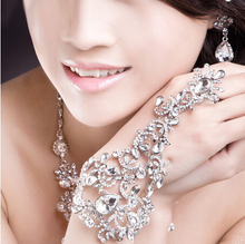 Free Shipping!Luxury Rhinestone Flower Bridal Wrap Bracelets Wedding Jewellery Fashion Bling Marriage Accessories