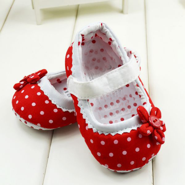 Sale Dot Flower Baby Girls Shoes Soft Bottom Shoes Toddler Shoes Baby ...