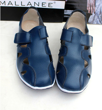 D fashion spring casual genuine leather plus size women s shoes cutout women s breathable comfortable