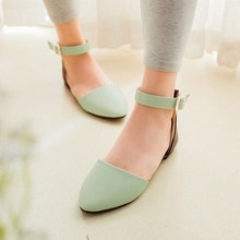 new 2014 Color matching baotou flat sandals Sweet sandals size4-12