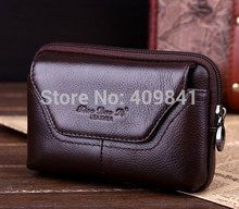 Freeshipping 100% Genuine Leather Carry Belt Pouch Crossover Waist Purse Case for Original Lenovo S8 S898t+ MTK6592 Octa Core