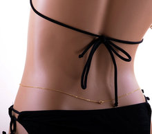 2014 New Arrival Sexy Bikini Waist Chain Sexy Gold Color Body Chain long necklace Jewelry For