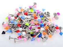 Wholesale 10pcs Lots body Jewelry Tragus Labret Bar Tongue Eyebrow belly Lip Rings Piercings Stainless steel