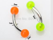 Wholesale 10pcs Lots body Jewelry Tragus Labret Bar Tongue Eyebrow belly Lip Rings Piercings Stainless steel