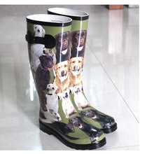 free shipping fashion personality good looking Women boots gaotong rainboots water shoes rubber shoes rain shoes dog