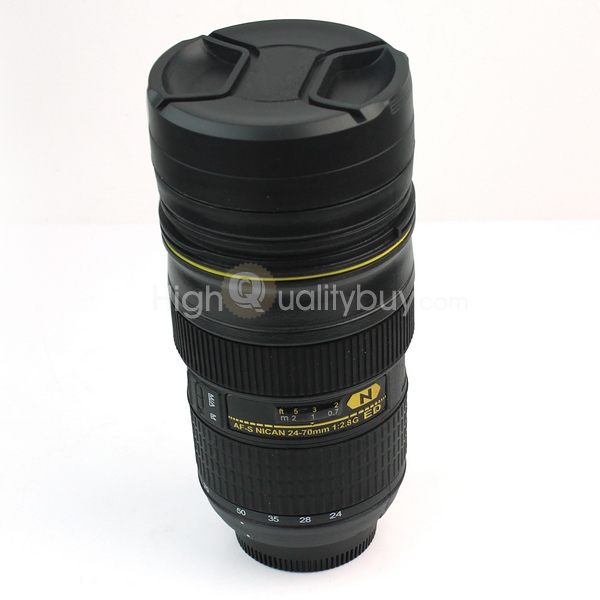 Camera Lens Cup Coffee Tea Mug 24 70mm With Stainless Steel Lining For Drinking