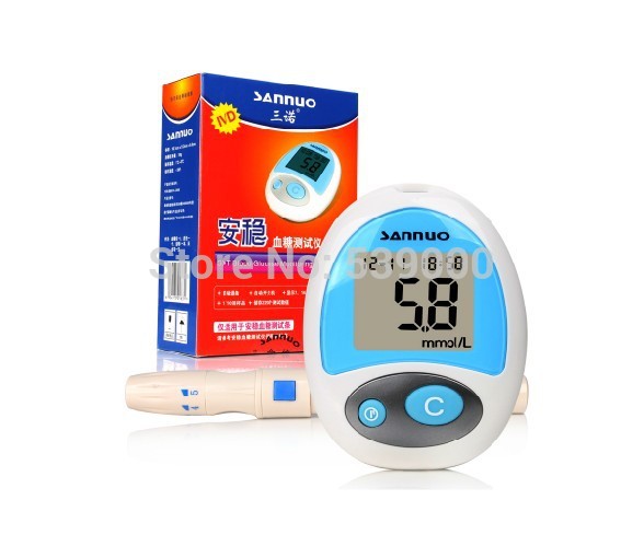 Free Shipping New Secure Glucose Meter Glucometer Monitoring Blood Sugar 