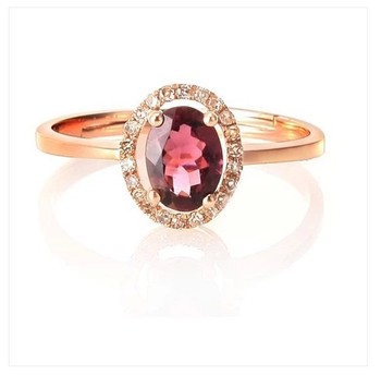 18k gold ring for woman,natural garnet engagement rings for women ...