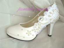 Handmade beading flower lace wedding shoes women’s shoes bridesmaid shoes bridal shoes pumps