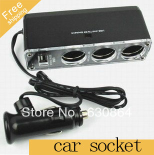Купить USB 3 пути авто прикуривателя socket разделитель 12v ...