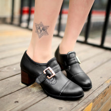 2014 New Arrived ladies vintage casual shoes fashion ankle women’s boots high heels motorcycle boots artifical leather shoes