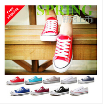 11colors canvas shoes low&high style classic Canvas Shoes,Lace up women&men Sneakers,lovers shoes,students lace up shoes