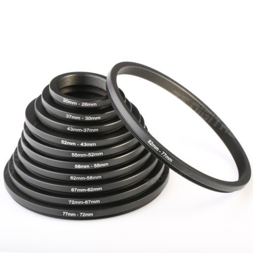 11pcs 8226mm Lens Filter Step Down Ring Stepping Adapter 82 77 72 67