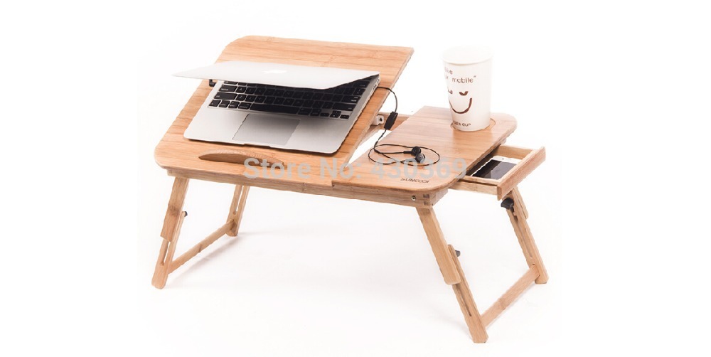 Pad Smaller Size Folding Wood Laptop Table Sofa Bed Office Stand Table 