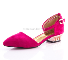 2014 new low heeled sandals women stop female students explosion models in Europe rhinestones tide mom
