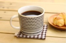 Zakka cartoon style striped triangle diamond antlers pattern breakfast milk cup mug