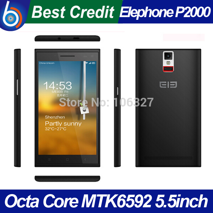 Original Elephone P2000 P2000C MTK6592 1 7GHz Octa Core Android 4 4 WCDMA 3G cellPhone 2G