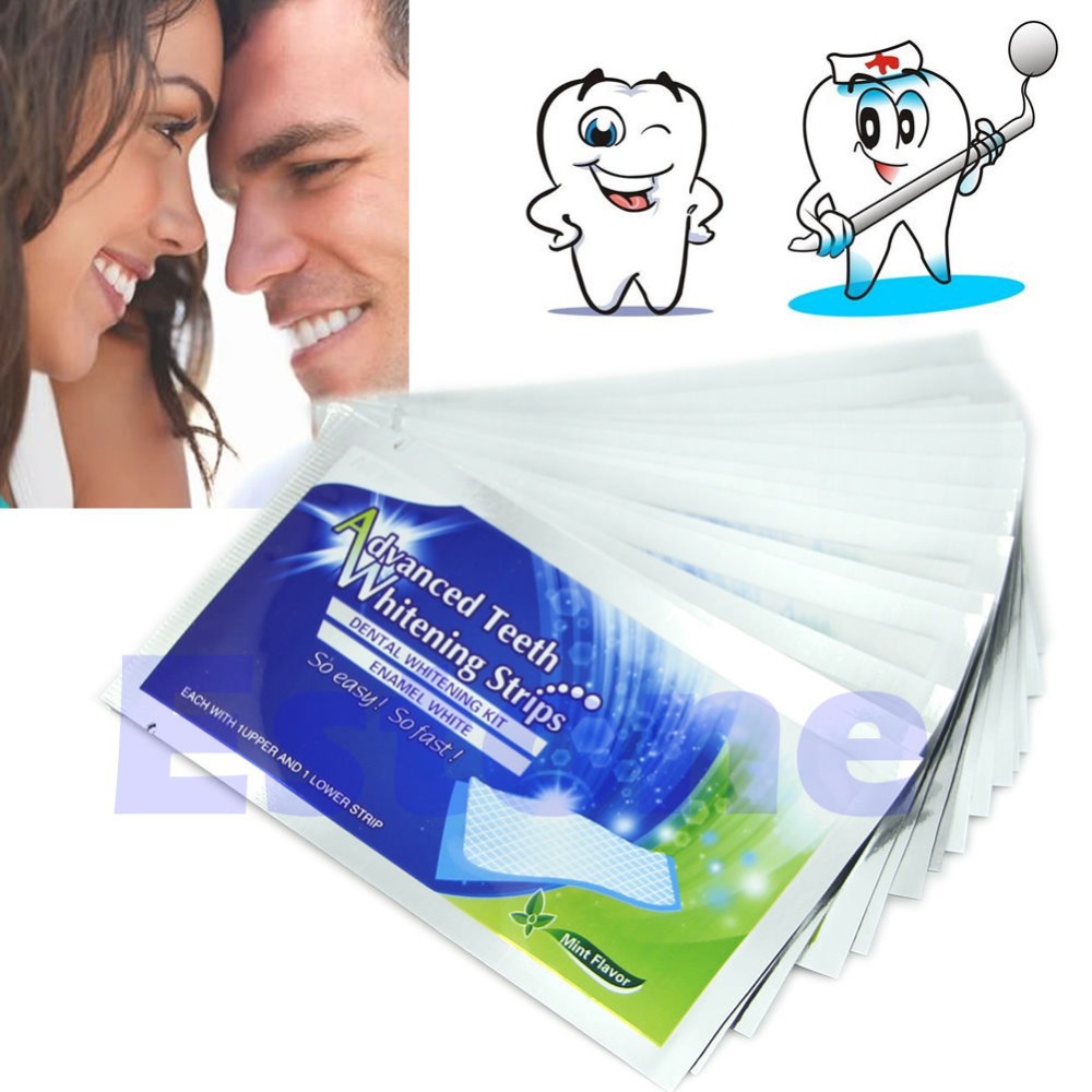Free Shipping Professional 28Pcs pack Teeth Whitening Strips Tooth Bleaching Whiter Whitestrips Set