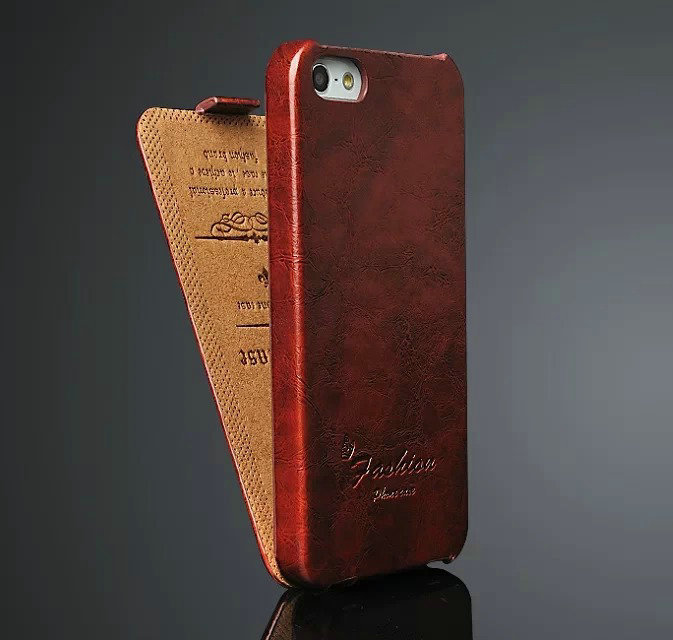 2014 New original Luxury Vintage Flip Ultrathin retor Leather Case for iPhone 5 5S Phone Bag