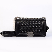 Luxury Brand COCO Paris CC Bag Leboy Women Genuine Leather Messenger Bag Sheepskin Handbag Middle Size