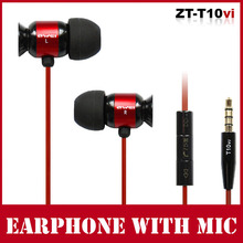 High Performance Brand T10vi In Ear Metal Earphone With Microphone Headphone For Samsung HTC Android Smart