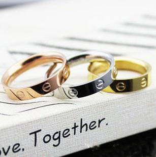Eternity rings Ny drama brand love couple titanium steel ring B5 6 R055