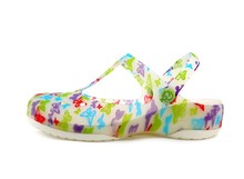 New Printing Hole shoes Maryja beach shoes jelly shoes with thick bottom slope discoloration garden sandals