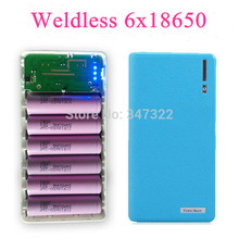 1Pc/lot 6×18650 External Battery Mobile Phone Charger Power Bank Box Backup Power Shell With LED Flashlight Free Drop Shipping