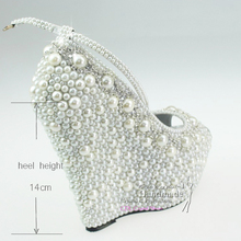 women wedges shoes formalpeep toe wedges High Heel platform Bridal wedge peep toe wedding wedges