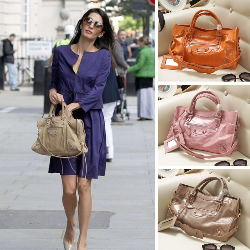 Free shipping Genuine leather Women s Brand Motorcycle Top Handbags Lady Shoulder Tote Bags Small Gold