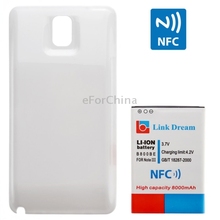 Link Dream High Quality 8000mAh Mobile Phone Battery with NFC Cover Back Door for Samsung Galaxy