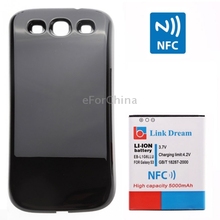 Link Dream High Quality 5000mAh Mobile Phone Battery with NFC & Cover Back Door for Samsung Galaxy SIII / i9300 (EB-L1G6LLU)