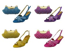 wholesale italian design shoes with evening bag for African lady high quality 1308 L5 Size 38