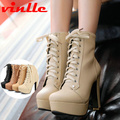 VINLLE 2015 Fashion Arrival Winter Boots For Women Knee High Boots