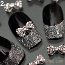 10pcs Nail Art Tips Stickers Deco Bow Knot Alloy Jewelry Multicolor Glitter Rhinestone nail gel 1JN7