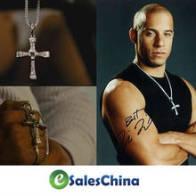 Free shipping men jewelry gifts The Fast and the Furious Toretto cross necklace fashion long necklaces #0501