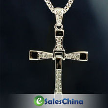 Free shipping men jewelry gifts The Fast and the Furious Toretto cross necklace fashion long necklaces