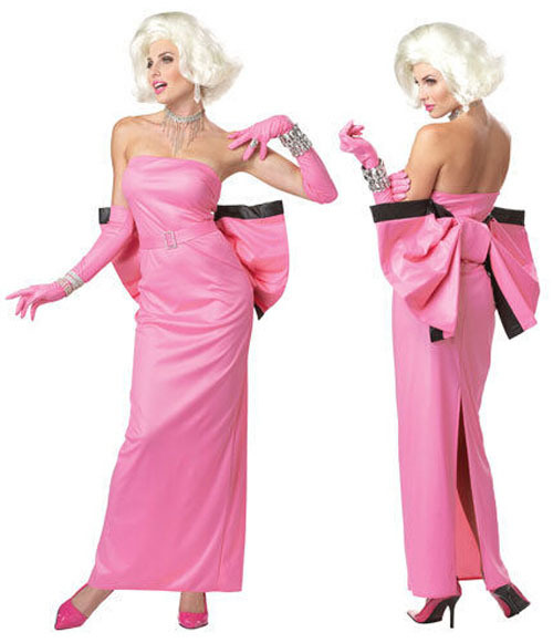 New Arrival Custom Made Womens Pink Marilyn Monroe Starlet Halloween Costume Cosplay 