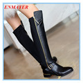 ENMAYER New Genuine Leather Boots Cowhide Women's Ankle Boots