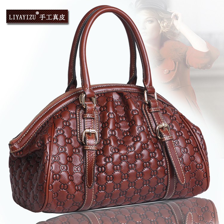 Free shipping EMS DHL women s high quality cowhide handbag fashion women s genuine leather bag