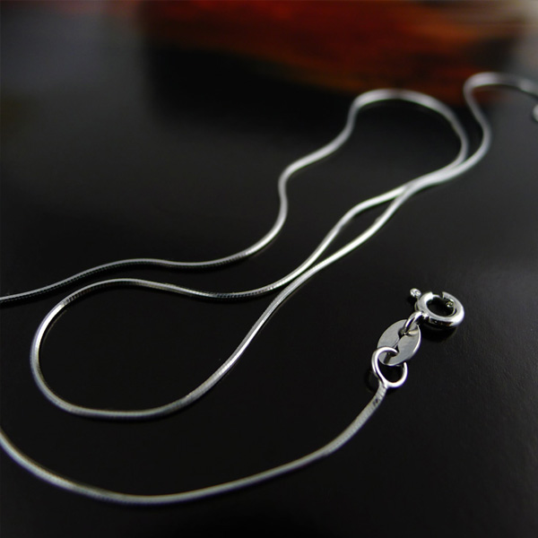 Siver Snake Necklace 925 Sterling silver Necklace Chain Fashion Jewelry 1 2mm 16 18 With Lobster